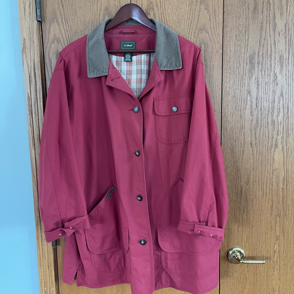 L.L. Bean Women's Barn Jacket with Corduroy Collar